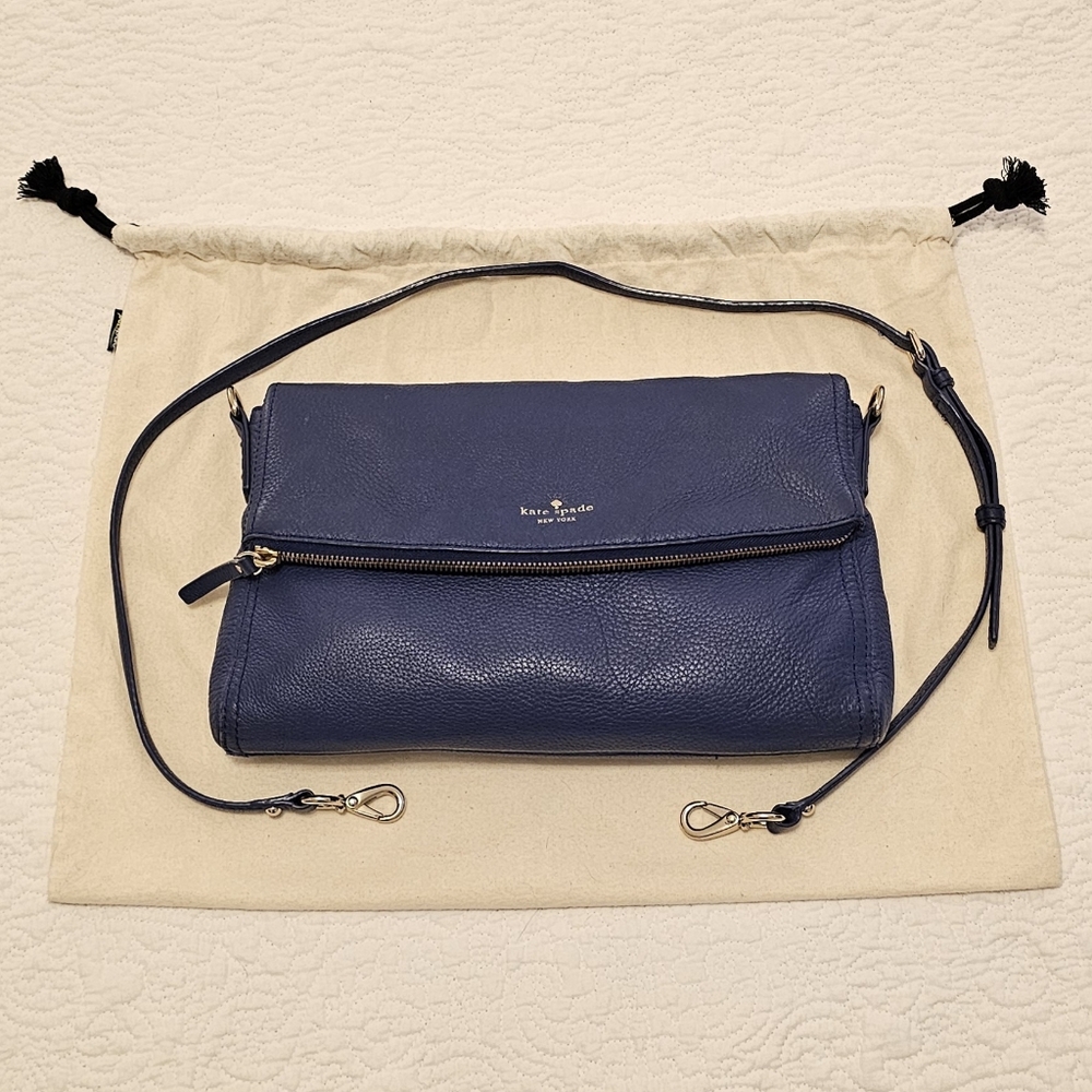 Kate Spade Blue Leather Crossbody Bag